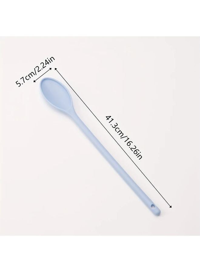 Rose Red Long Handle Serving Spoon Plastic Ladle for Salad Soup Fruit Stirring and Serving - Image 4